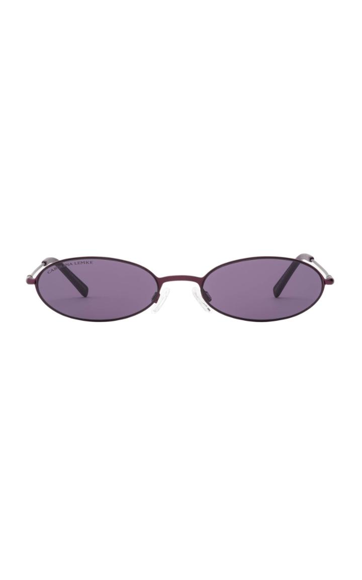 Moda Operandi Carolina Lemke X Kim Kardashian West Sand Round-frame Acetate Sunglass