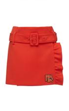 Prada Belted Ruffle Stretch-jersey Mini Skirt