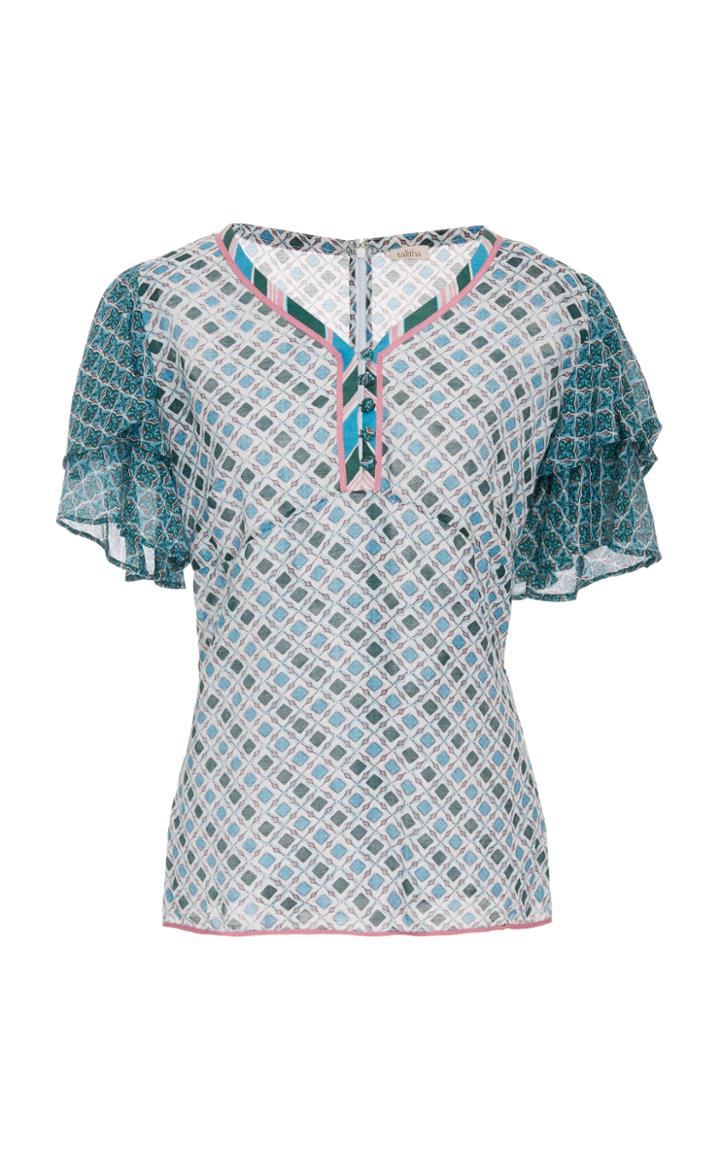 Talitha Tutsi Print Lola Frill Top