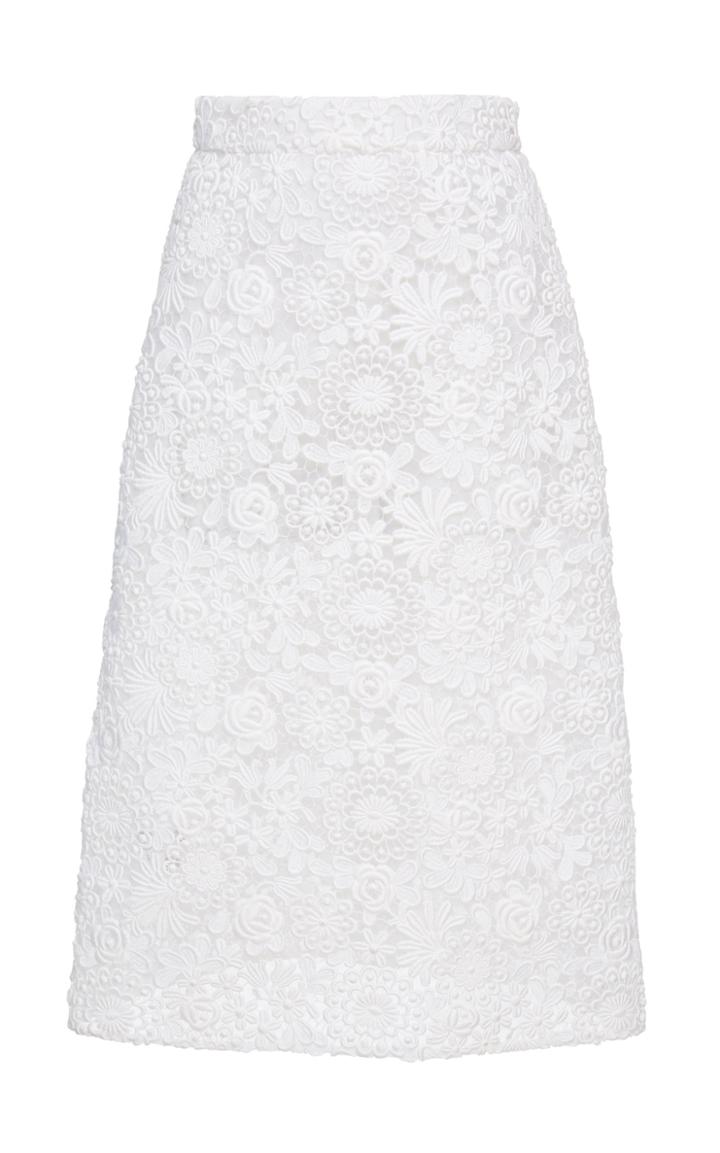 Prada Cotton-blend Lace Skirt