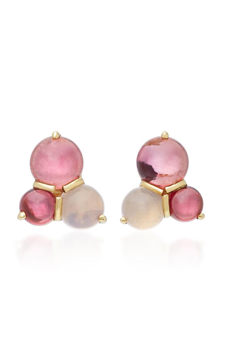 Daria De Koning Dagny 18k Gold Multi-stone Cluster Stud Earrings