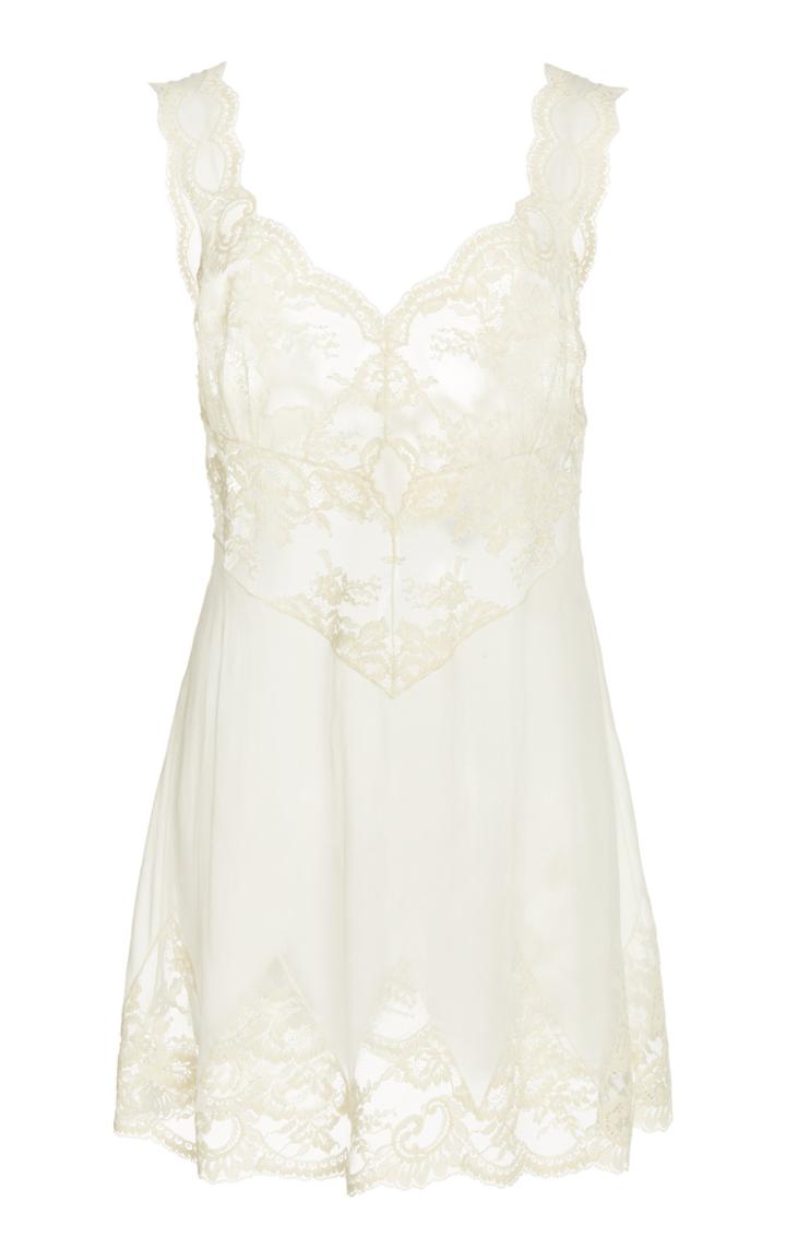 Moda Operandi Paco Rabanne Lace-applique Silk Tank Top