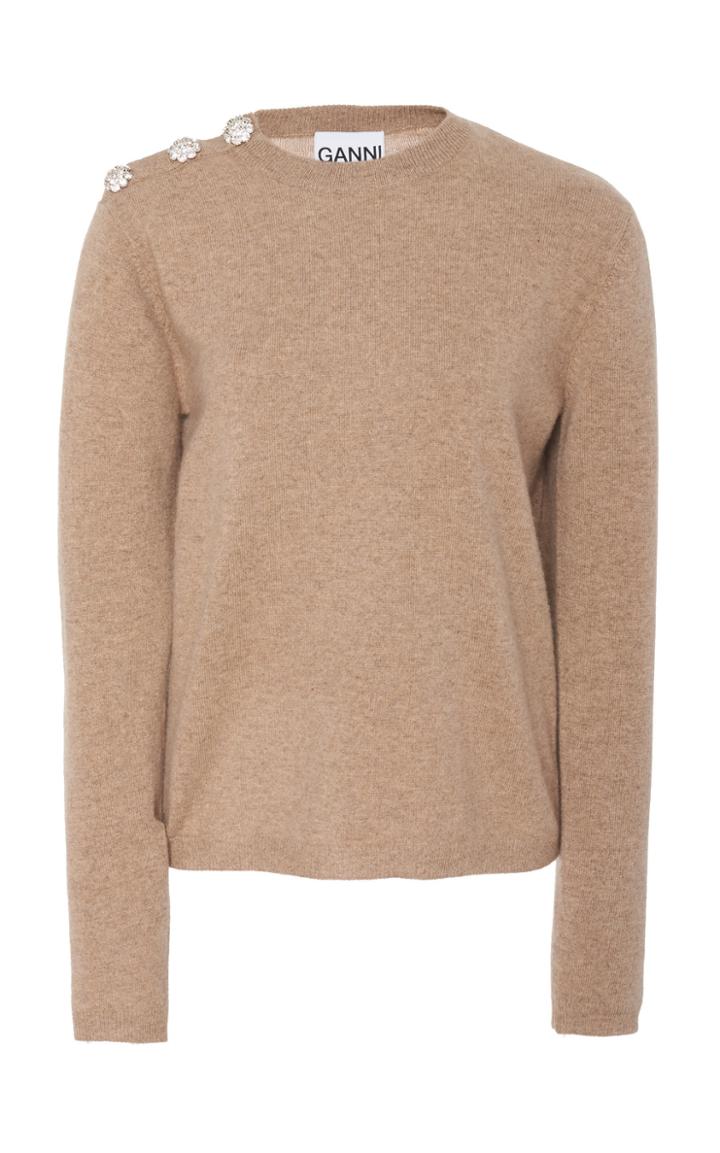 Ganni Button-trim Cashmere Sweater
