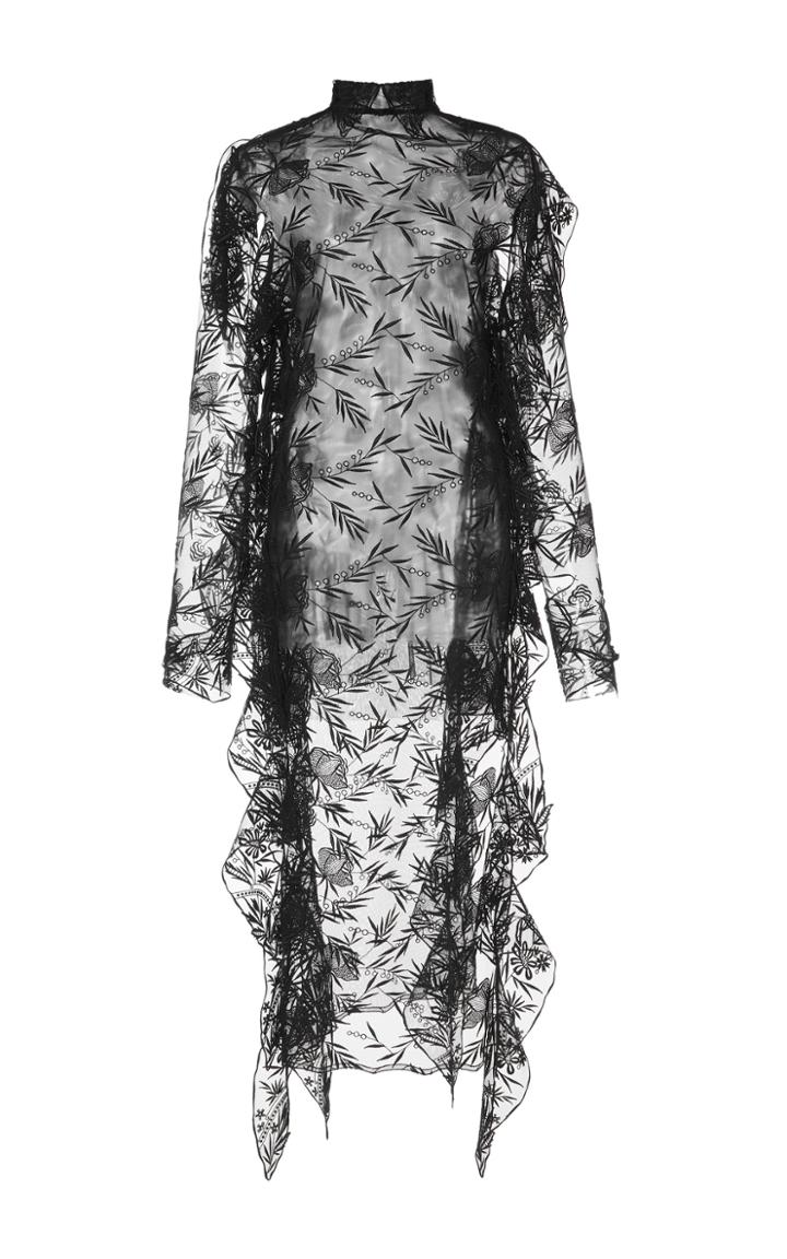 Christopher Kane Long Motif Lace Dress