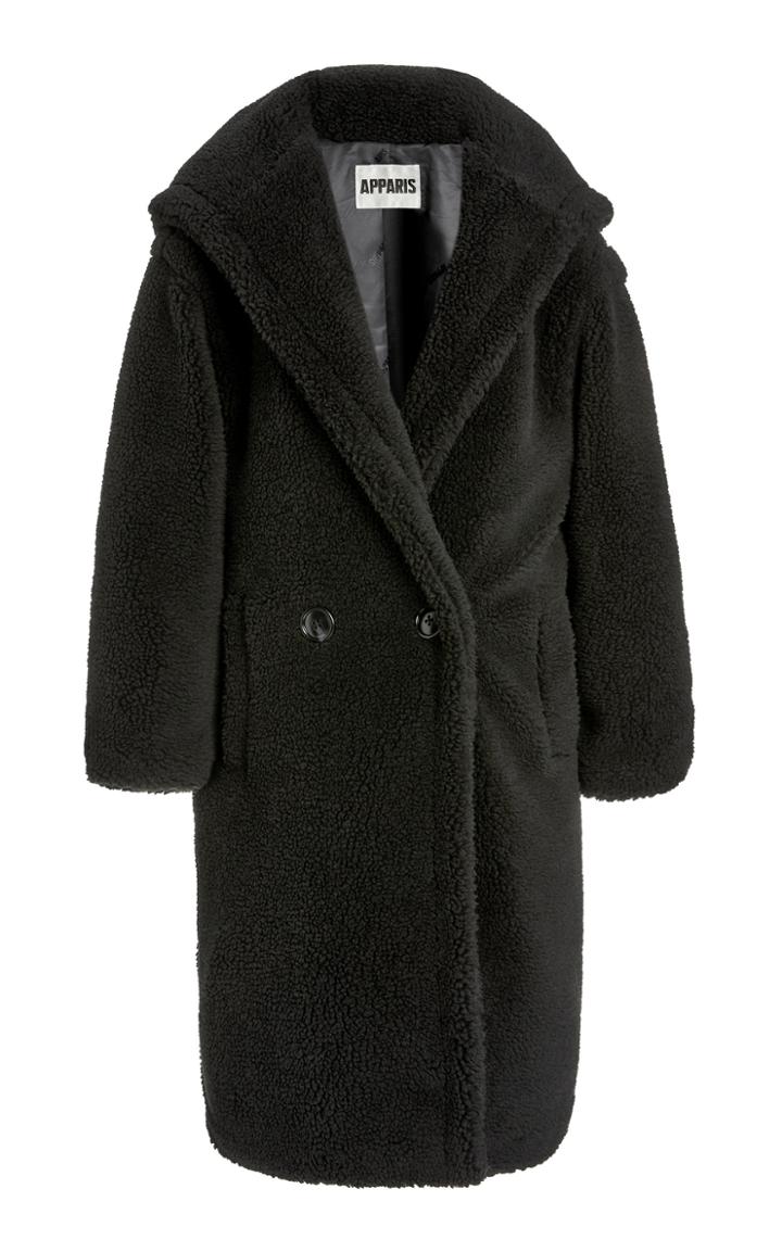 Apparis Mia Hooded Faux Shearling Coat