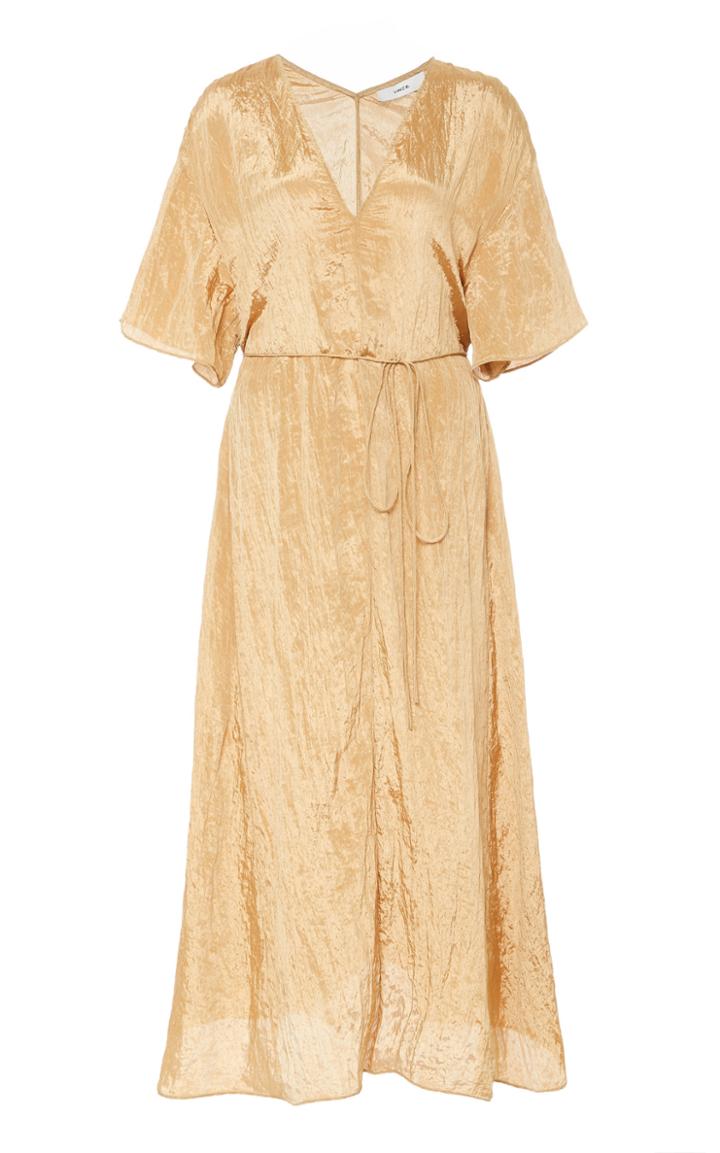 Moda Operandi Vince Textured V-neck Maxi Dress Size: Xxs