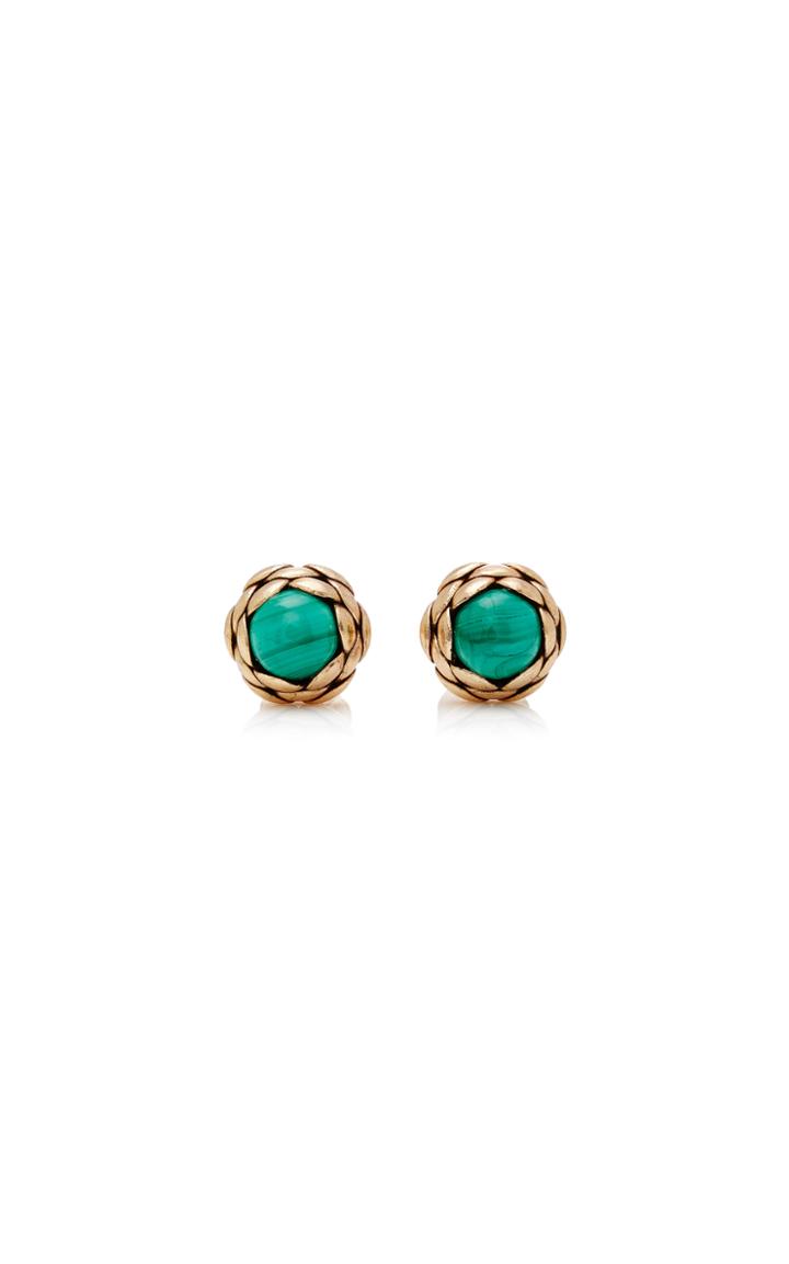 Esme Vie Malachite Flower Cufflinks