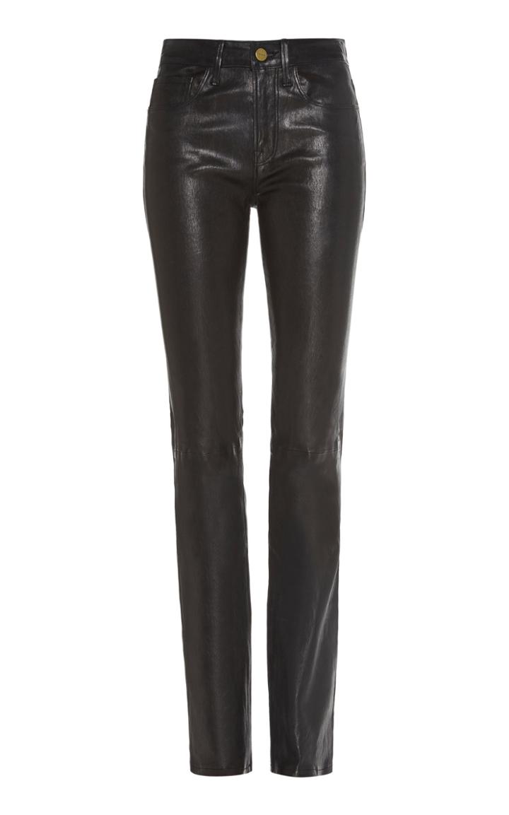 Frame Leather Slim-leg Pants