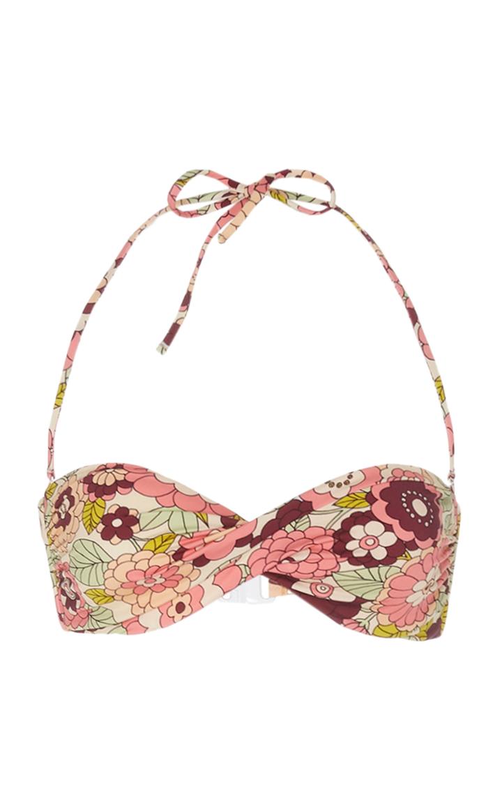Dodo Bar Or Kayla Floral-print Halter Bikini Top