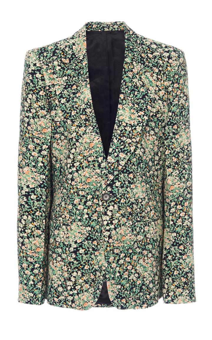 Moda Operandi N21 Floral-print Cape-effect Cady Blazer Size: 36