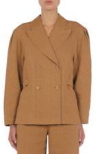 Moda Operandi Alberta Ferretti Linen Double-breasted Jacket
