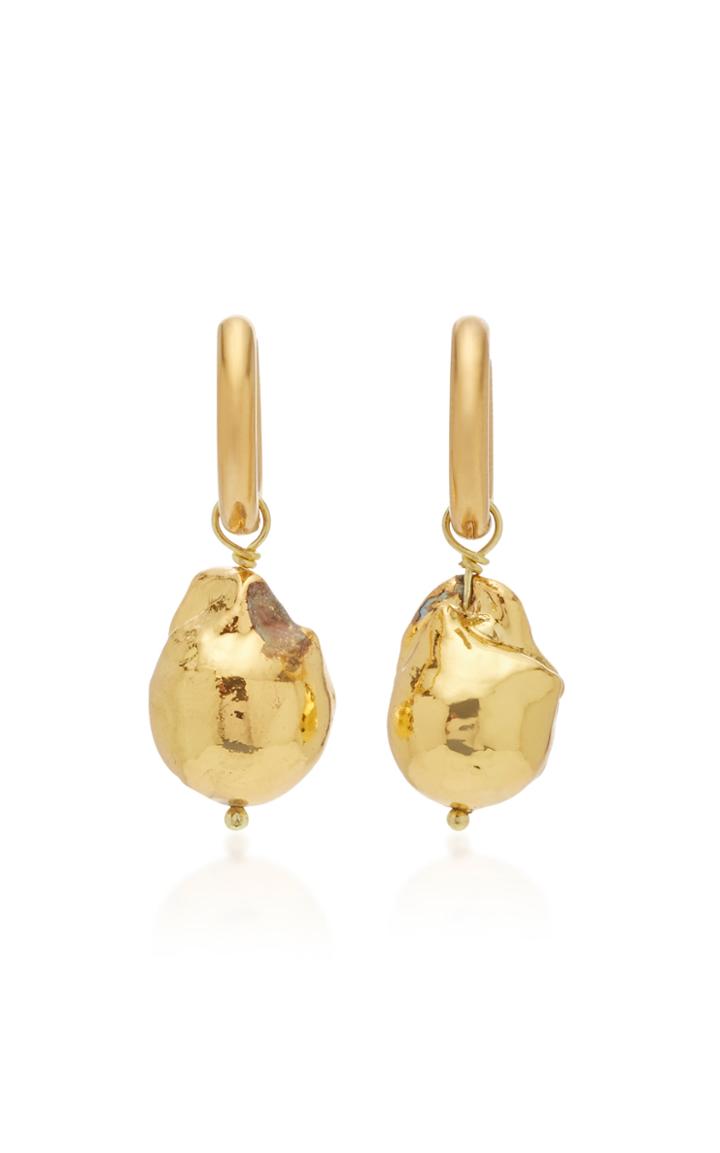 Sandralexandra Pendulum Mismatched 10k Gold Hoop Earrings
