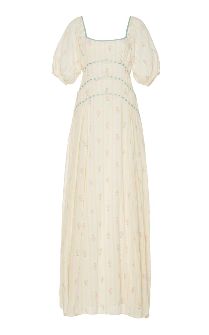 Loveshackfancy Shiela Floral-print Cotton Maxi Dress