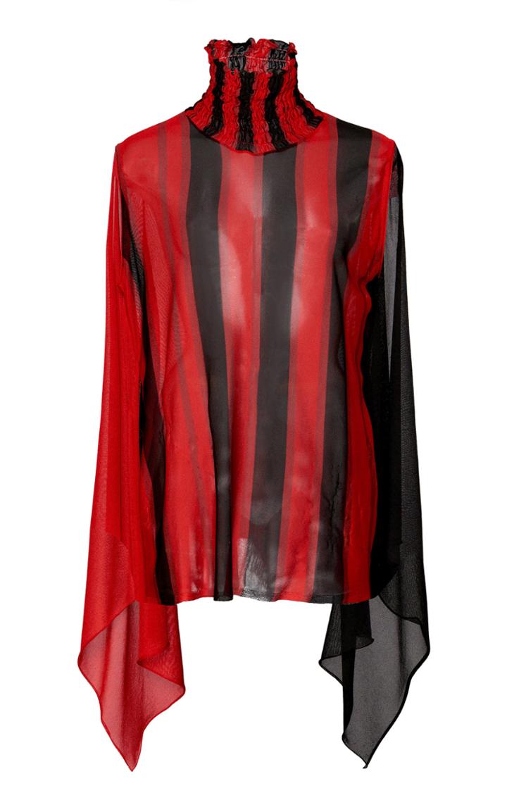Moda Operandi Jw Anderson Striped Draped Organza Top Size: Xs