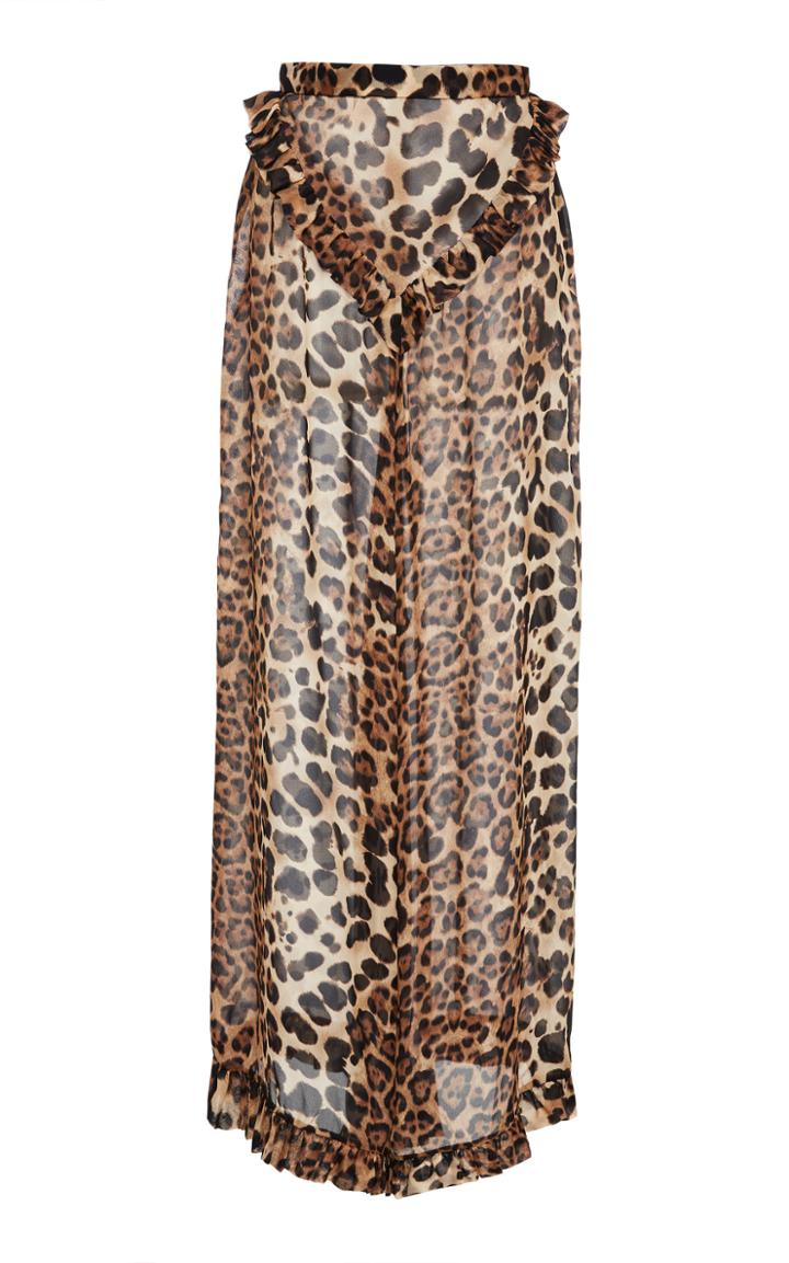 Rodarte Leopard Print Silk Pant