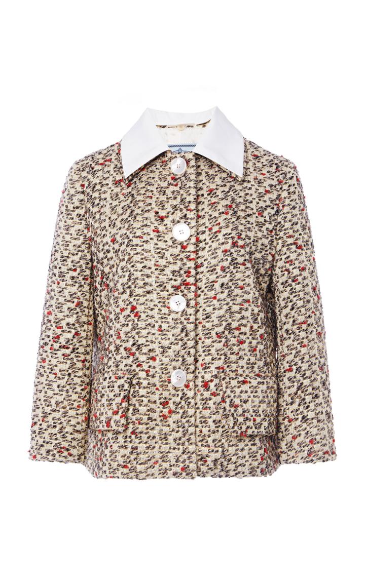 Prada Cropped Tweed Jacket