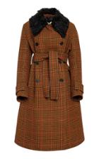 Wales Bonner Houndstooth A-line Wool Coat Size: 40