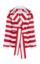Moda Operandi Maison Rabih Kayrouz Striped Satin Short Coat Size: 36