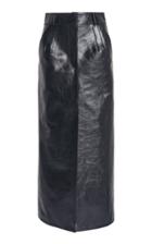 Moda Operandi Paco Rabanne Crinkled Leather Midi Skirt