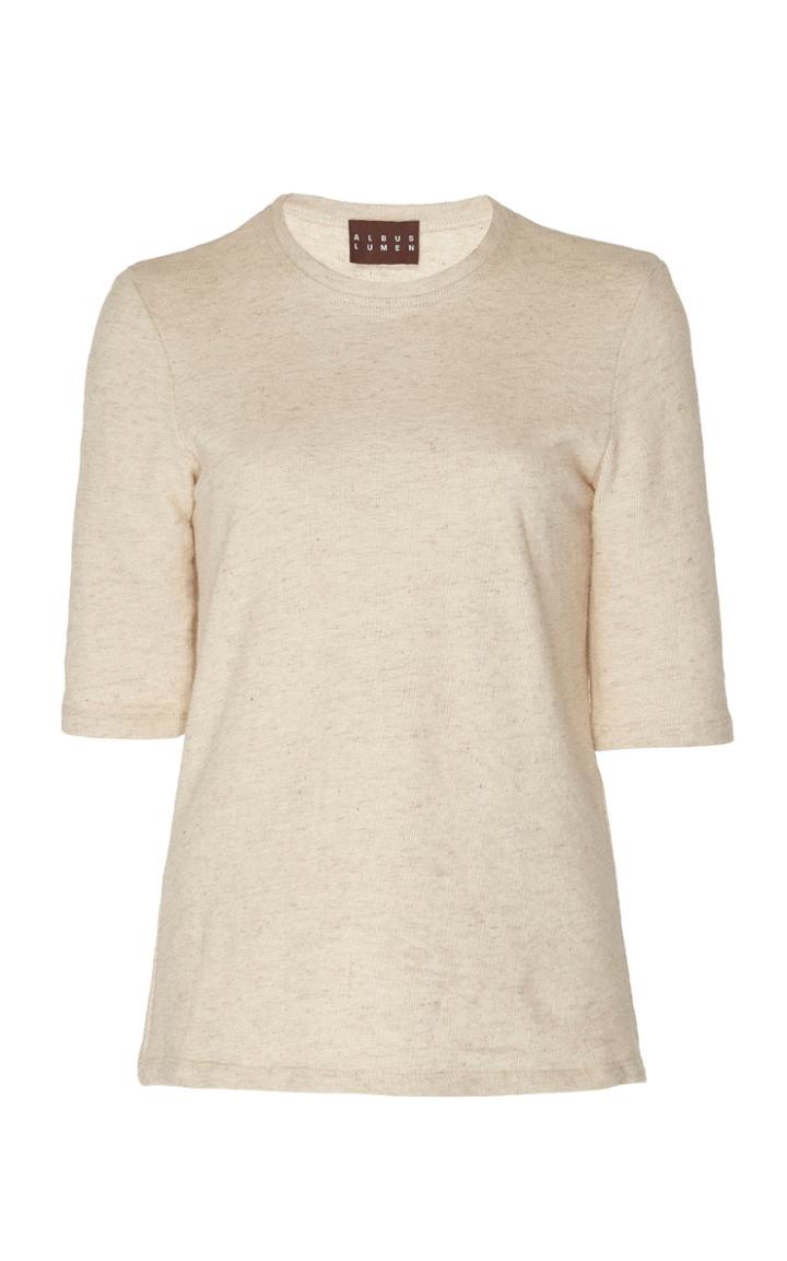 Moda Operandi Albus Lumen Crewneck Cotton-blend Top Size: 6