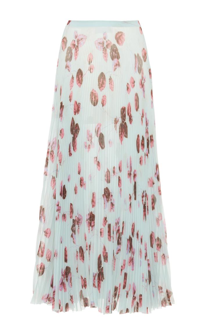 Luisa Beccaria Floral Pleated Skirt
