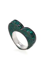 Jessica Mccormack Emerald Heart Ring