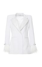 Moda Operandi Mach & Mach Crystal Collar Blazer Dress Size: Xs