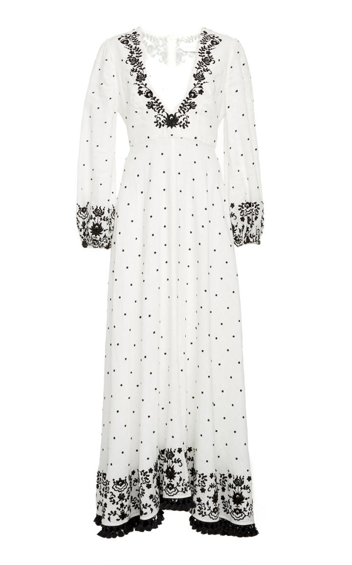 Zimmermann Tali Embroidered Maxi Dress
