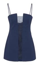 Marina Moscone Mashup Mesh-paneled Top