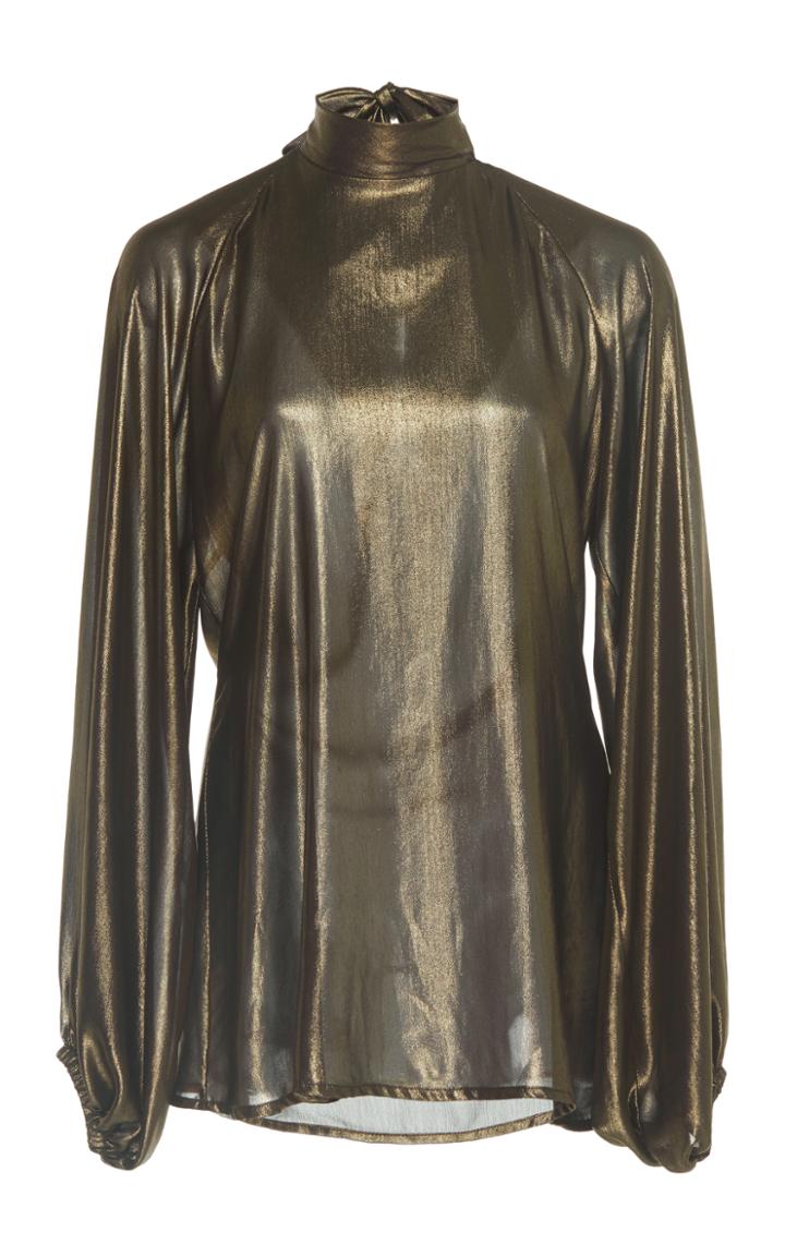 Johanna Ortiz Rolling Foiled Georgette Blouse