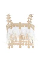 Huishan Zhang Lilly Feather Crop Top