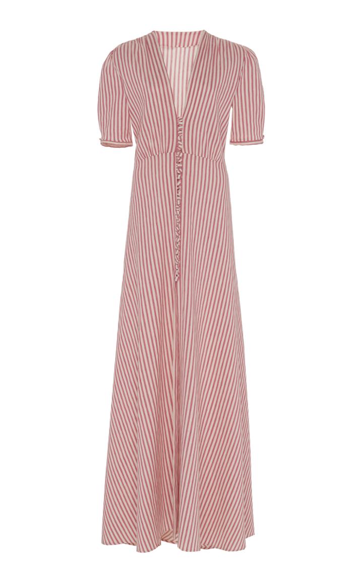 Luisa Beccaria V-neck Maxi Dress
