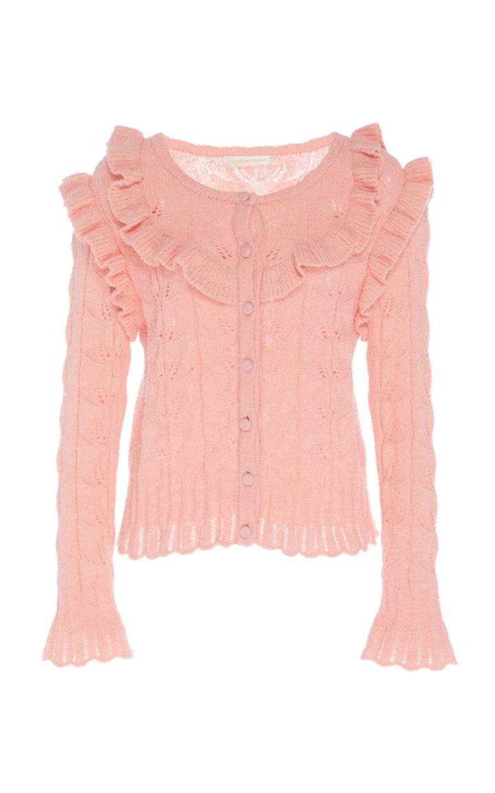 Loveshackfancy Warren Ruffle Button Up Cardigan