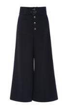 Red Valentino Belted Wide Leg Cady Trouser