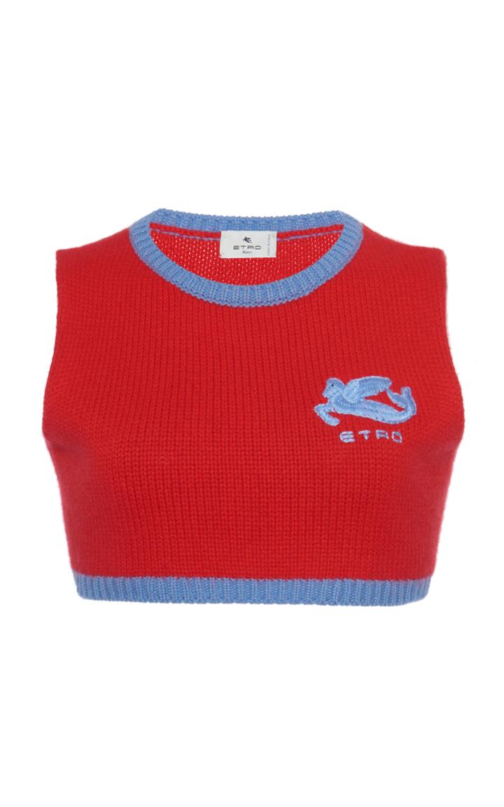 Moda Operandi Etro Wool-blend Cropped Sweater Vest