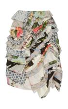Moda Operandi Preen By Thornton Bregazzi Teruki Floral-print Crepe De Chine Skirt Si