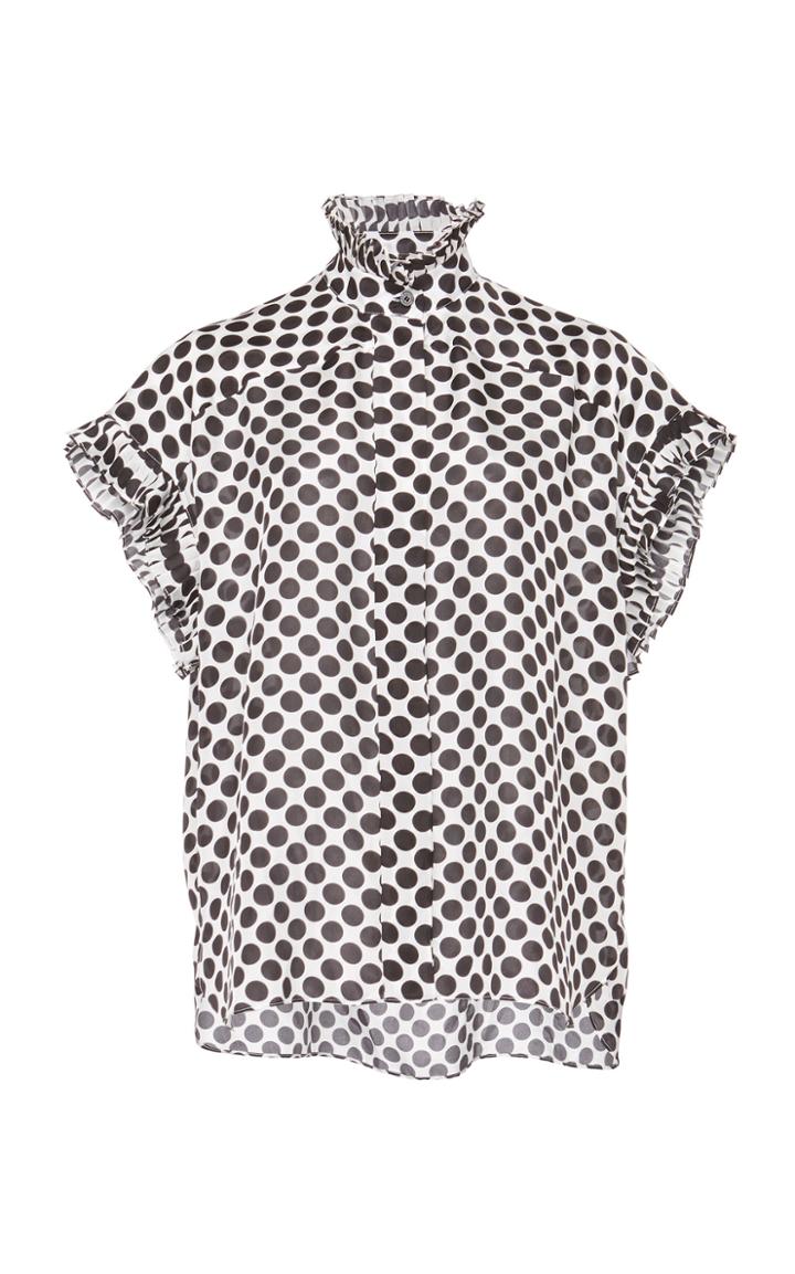 Alexandre Vauthier Polka-dot Silk Top
