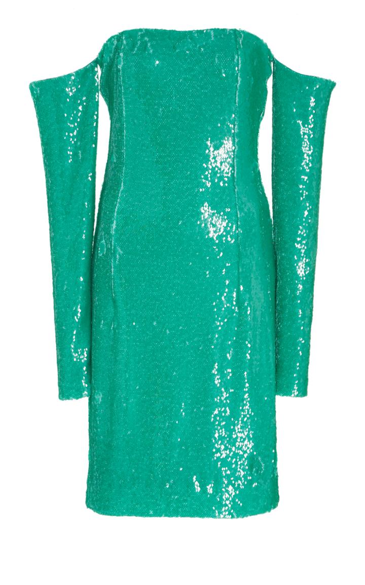 Moda Operandi Sally Lapointe Sequin-embellished Off-the-shoulder Mini Dress Size: 0
