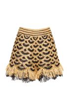 Moda Operandi Oscar De La Renta Fringed Pointelle-raffia Shorts Size: 2