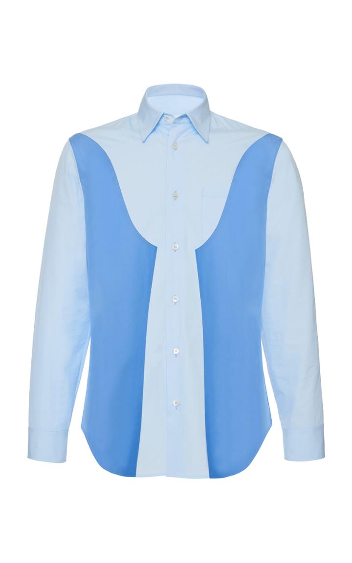 Maison Margiela Paneled Cotton Poplin Shirt