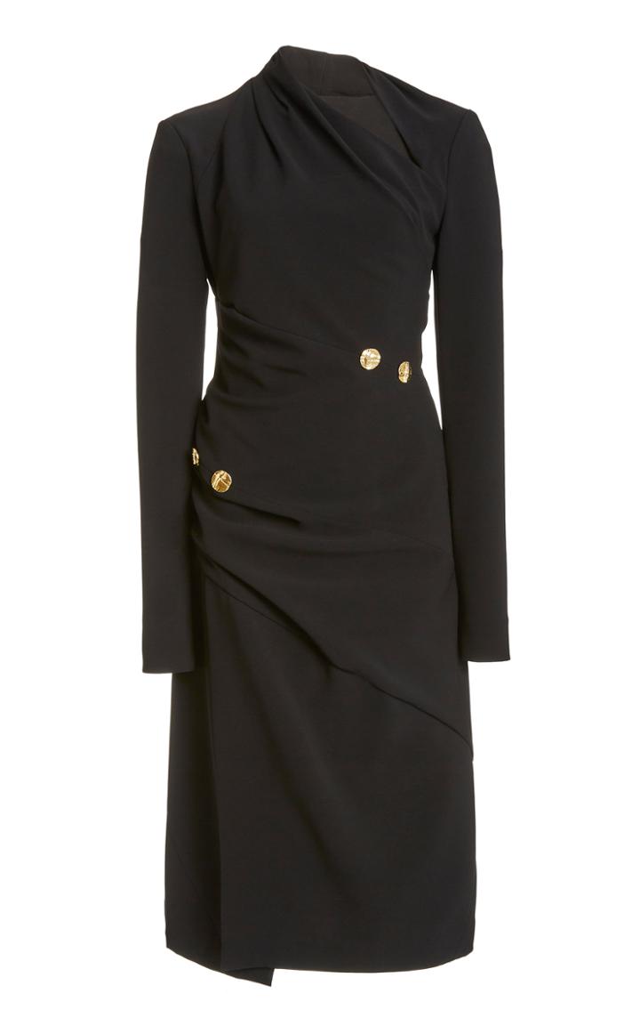 Moda Operandi Proenza Schouler Twist Neck Matte Viscose-crepe Dress