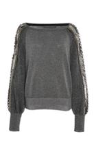 Alberta Ferretti Embellished Jersey Sweater
