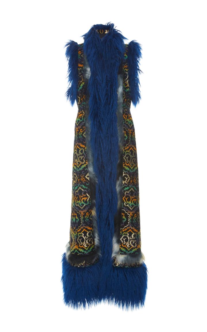 Anna Sui Metallic Medallion Jacquard Vest