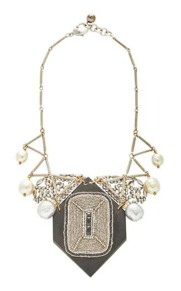 Lulu Frost One-of-a-kind Faux Pearl And Crystal Rondelle Necklace