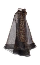 Christian Siriano Leopard Silk Organza Swing Dress
