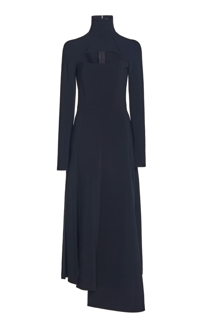 Moda Operandi A.w.a.k.e. Mode Asymmetric Cutout Crepe Midi Dress
