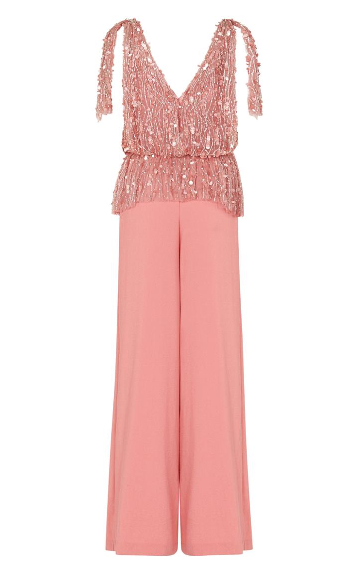 Rachel Gilbert Jessemy Embellished Crepe Jumpsuit