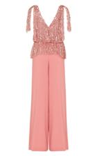 Rachel Gilbert Jessemy Embellished Crepe Jumpsuit