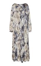 Co Printed Ruched Maxi Dress