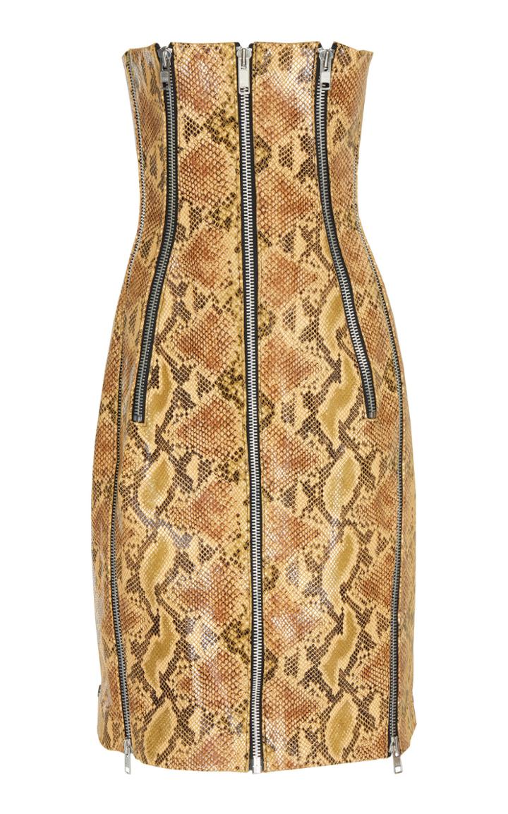 Richard Quinn Snakeskin Bodycon Dress
